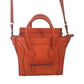 Céline Sac Luggage nano modèle Orange