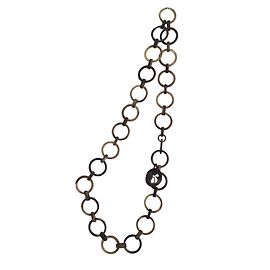 Autre Marque Collana lunga in corno marrone chiaro Marrone chiaro