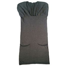 Vestido sin mangas Eric Bompard gris algodón cachemira Gris