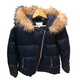 Sandro Down jacket Black Navy blue