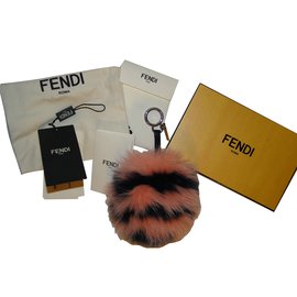 Fendi-Bag charm-Pink,Navy blue