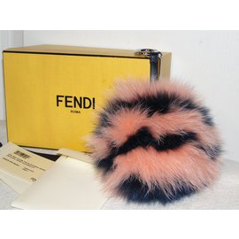 Fendi-Bag charm-Pink,Navy blue