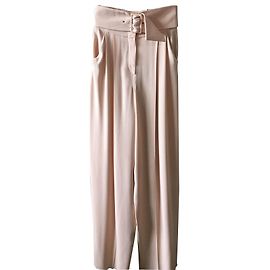 Emporio Armani Pink Wide Leg Viscose Pants Pink