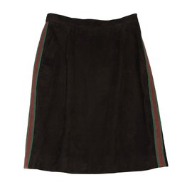 Chanel-Suede skirt-Brown