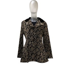 Autre Marque Chaqueta de algodón negro beige Negro Beige