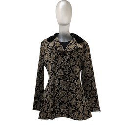 Autre Marque Giacca in cotone nero beige Nero Beige