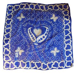 Yves Saint Laurent Sciarpa Bianco Blu