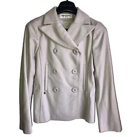 Blazer Sonia Rykiel 100% hellgrauer Kaschmir Anthrazitgrau