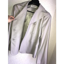 Sonia Rykiel-Blazer Sonia Rykiel 100% light gray cashmere-Dark grey
