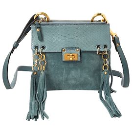Bolsa de mão Chloé Jane em couro azul Azul