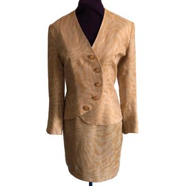 Autre Marque-Falda de traje de francesco ferri 36+ 38/40 lin beige-Beige