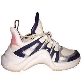 Baskets Louis Vuitton Archlight Blanc Marine Cuir 38 Blanc Bleu Marine