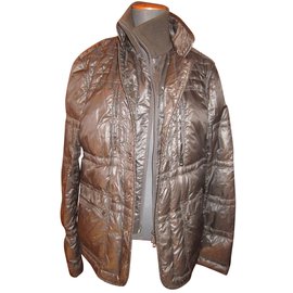 Moncler Down Jacket Brown Brown
