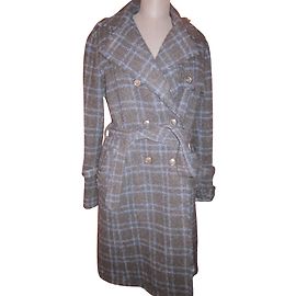 Cerruti 1881 Navy Blue Mohair Wool Coat Size 46 Navy blue