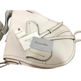 Christian Dior-SADDLE bag-White