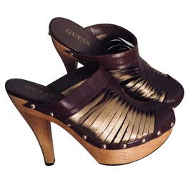 Guess clogs Brown Golden