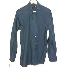 Camicia Pierre Cardin Uomo in Cotone Blu Navy a Righe Blu navy Blu scuro