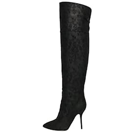 Dolce & Gabbana-Botas altas de muslo-Negro