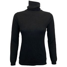 Suéter de cuello de tortuga Eric Bompard en cachemir negro S Negro