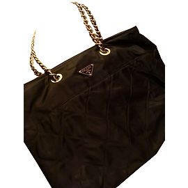 Prada gesteppte Nylon Tote Tasche Schwarz Schwarz