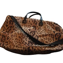 Sac Weekender Diane Von Furstenberg Imprimé Guépard Noir et Olive Noir Vert olive