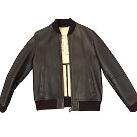 Hugo Boss Bomber Lederjacke Braun