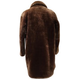 Vintage-Manteaux, Vêtements d'extérieur-Marron,Marron foncé