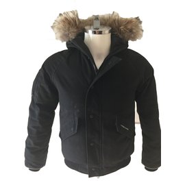 Canada Goose-Manteaux de garçon-Noir