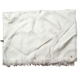Dior Silk Scarf White Cream White Cream Eggshell