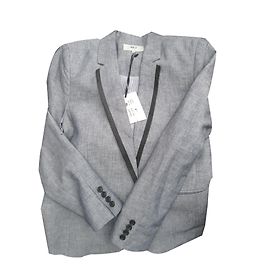 Blazer MKT studio Azul Marinho de Linho e Algodão Azul marinho