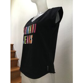 Armani Jeans-Hauts-Noir,Multicolore