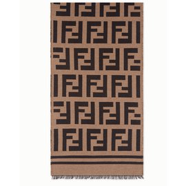 Fendi-Woolen scarf-Beige