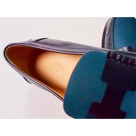 Hermès-Kennedy loafers-Blue