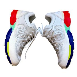 Chanel-Scarpe da ginnastica-Bianco,Multicolore