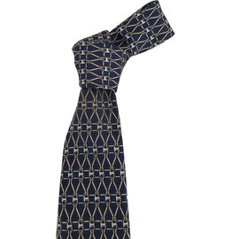 Hermès-Laços-Azul marinho