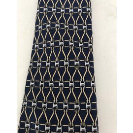 Hermès-Laços-Azul marinho