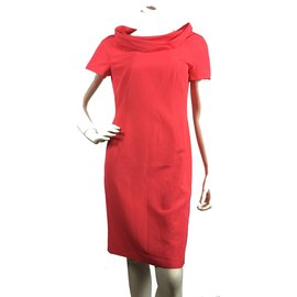 Escada Robe rouge corail Rouge