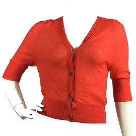Tory Burch 100% Kaschmir-Cardigan Orange