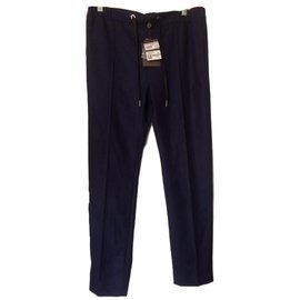 Louis Vuitton-Pantalones, polainas-Azul marino