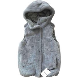 Max & Moi Reversible Grey Mink Down Jacket Grey