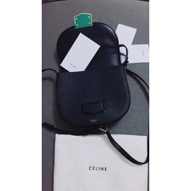 Céline-celine trutter pequeno saco preto bolsa bolsa-Preto