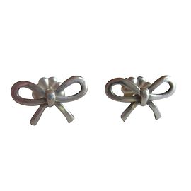 Tiffany & Co BO Bow Earrings Silver Silvery