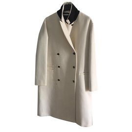 Les Prairies de Paris-Manteau laine-Blanc cassé