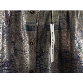 Les Prairies de Paris-Metallic short skirt-Silvery