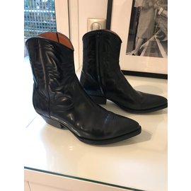 Saint Laurent-Santiags-Black