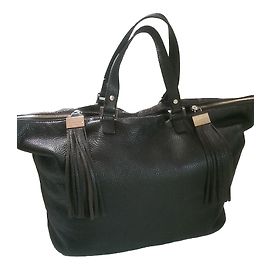 Claudie Pierlot Anais Leather Handbag Black Black