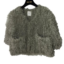 Pinko Pelzjacke Grau