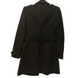Burberry-Manteau en laine-Noir