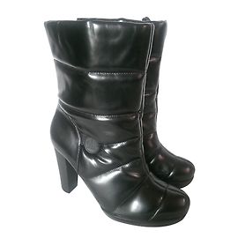 Calvin Klein Gefütterte Stiefeletten Schwarz Kunstleder Schwarz