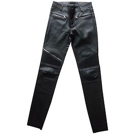 Zara Bikerhose aus Kunstleder Schwarz